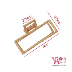 کلیپس مو فلزی مینیمال مدل مستطیل