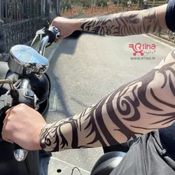 تاتو ساق دستی فانتزی طرح wave