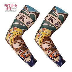 ساق دست تاتو مردانه طرح ستاره و تاس