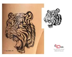 تاتو موقت طرح ببر وحشی