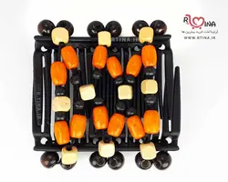 شانه جادویی طرح مهره‌ چوبی