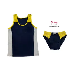 ست شورت اسلیپ و زیرپوش رکابی اسپرت مدل 6018