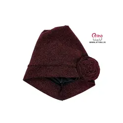 توربان شیک و مجلسی زنانه گل بزرگ مدل لمه ای