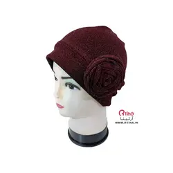 توربان شیک و مجلسی زنانه گل بزرگ مدل لمه ای