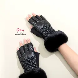 دستکش زمستانی انگشتی دخترانه و زنانه مدل لب خز