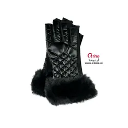 دستکش زمستانی انگشتی دخترانه و زنانه مدل لب خز