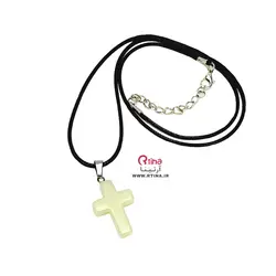 پلاک گردنبند صلیب شبرنگ/  دخترانه و پسرانه +بند 60 سانتی رایگان