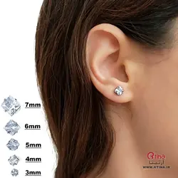 گوشواره میخی نگینی کریستال (دخترانه و پسرانه)