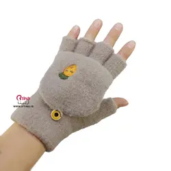 دستکش کلاه دار دخترانه طرح میوه ای (6 سال تا بزرگسال)