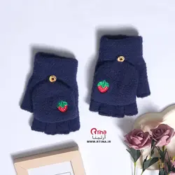 دستکش کلاه دار دخترانه طرح میوه ای (6 سال تا بزرگسال)