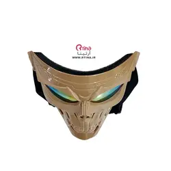 ماسک اسکلتی نظامی رنگ خاکی/لنز رنگی