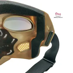 ماسک اسکلتی نظامی رنگ خاکی/لنز رنگی