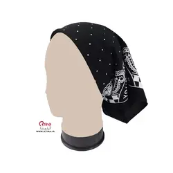 دستمال سر بته جقه مشکی نخی طرح جدید