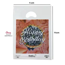کیسه نایلونی دسته دار طرح BIRTHDAY سایز 28×20 (100 عددی)