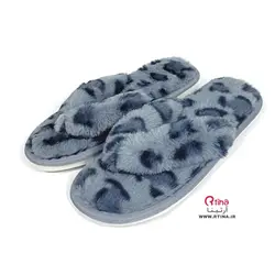 اسلیپر انگشتی خز دار  روفرشی طرح پلنگی