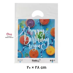 پلاستیک طرح دار دسته دار طرح کاپ کیک سایز (100 عددی)