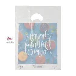 پلاستیک طرح دار دسته دار طرح کاپ کیک سایز (100 عددی)