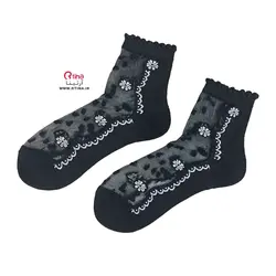 جوراب شیک مجلسی ساق دار لب کنگره ای