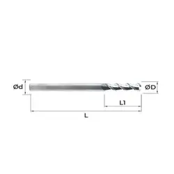 فرز  بال نوز  آلومینیوم تراش  بلند قطر 6mm 
