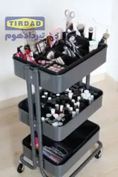 ترولی فلزی چرخدار رنگ طوسی تیرداد | فروشگاه اینترنتی تیرداد هوم