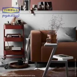 ترولی فلزی چرخدار رنگ سبز تیره | فروشگاه اینترنتی تیرداد هوم