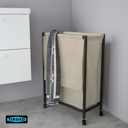 ترولی سبد رخت چرک تیرداد با کیسه برزنتی | تیردادهوم