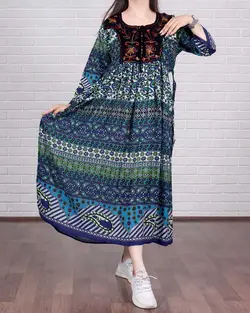 پیراهن کریشه هندی خامه دوزی برند KARTIC