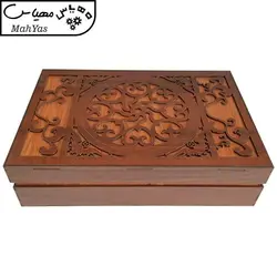 جعبه رومیزی تی بگ و تنقلات و زیر لیوانی مدل Mate Gol کد KL07