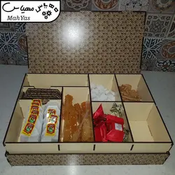 جعبه رومیزی تی بگ و تنقلات و زیر لیوانی مدل اصفهان کد KL34