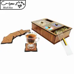 جعبه رومیزی تی بگ و تنقلات و زیرلیوانی مدل DR_BEST