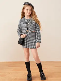 کراپ کت دامن پیچازی - مزون ماهسون