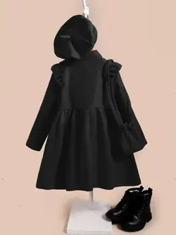 کلاه و پالتو مشکی - مزون ماهسون