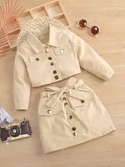 کت دامن دکمه ای - مزون ماهسون