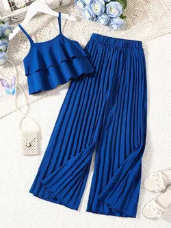 ست تاپ و شلوار پلیسه کد 23846 - مزون ماهسون