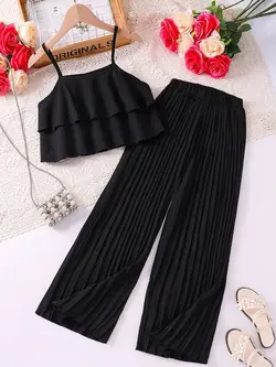 ست تاپ و شلوار پلیسه کد 23846 - مزون ماهسون