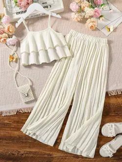 ست تاپ و شلوار پلیسه کد 23846 - مزون ماهسون