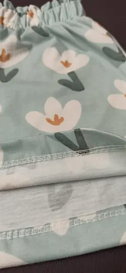 ست رکابی و شلوارک گل سفید