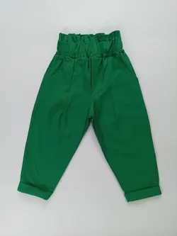 شلوار کتان دخترانه کمر کش