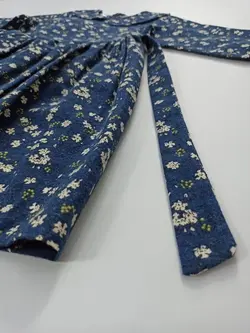 پیراهن دخترانه لنین کرکی پنبه طرح خوشه انگور