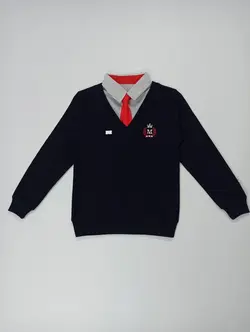 بلوز دو یقه کراواتی پسرانه مناسب 5 تا 16 سال