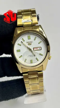 ساعت مچی مردانه دو تقویم سیکو صفحه سفید SEIKO 7636 80XL