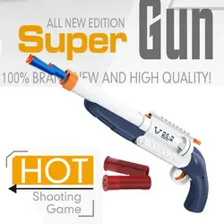 تفنگ پوکه پران دو لول شاتگان وینچستر تیر اسفنجی مدل BLAST SOFT BULLET TOY GUN