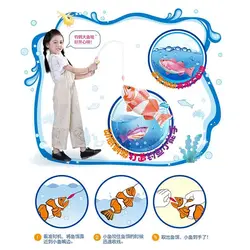 اسباب بازی آموزشی ماهیگیری با قلاب باطریخور مدل fishing and fishing water park deli toys