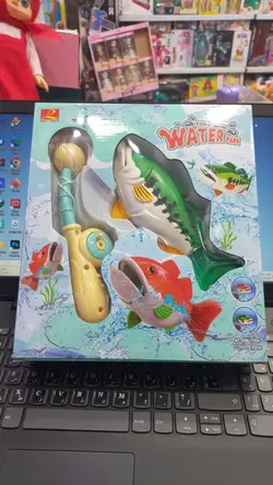 اسباب بازی آموزشی ماهیگیری با قلاب باطریخور مدل fishing and fishing water park deli toys