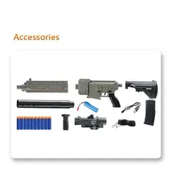 تفنگ تیر اسفنجی رگباری شارژی مدل نرف M416 Nerf Soft Darts Electric Gun