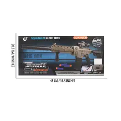تفنگ تیر اسفنجی رگباری شارژی مدل نرف M416 Nerf Soft Darts Electric Gun