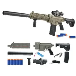تفنگ تیر اسفنجی رگباری شارژی مدل نرف M416 Nerf Soft Darts Electric Gun
