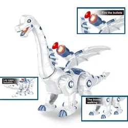 دایناسور باطری خور راه رونده تیر پرتاب کن تخم گذار بالدار MECHANICAL DRAGON TOY