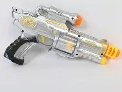 تفنگ موزیکال چراغدار دونه برفی flash & sound space gun super power
