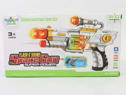 تفنگ موزیکال چراغدار دونه برفی flash & sound space gun super power